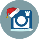 Instagram, santa hat, snow icon